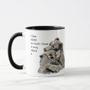 Mug Love HUGS tellement je tellement de citations amus