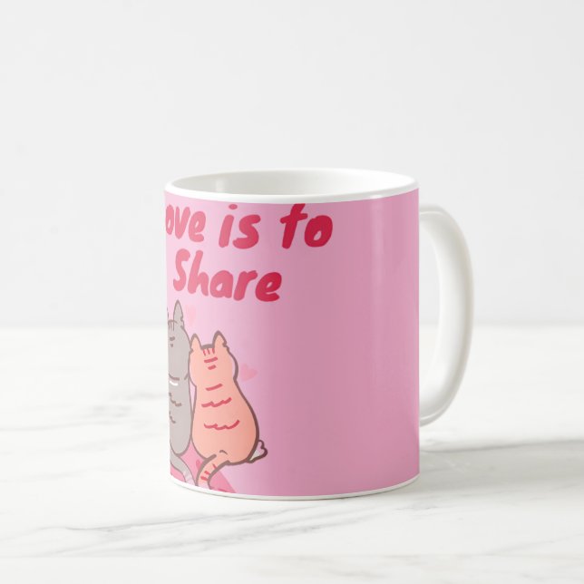Mug  Love Is to Share Cute Cats  (Devant droit)