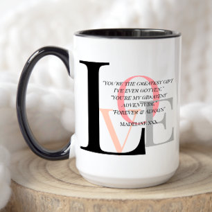 Mug Love Lettering Valentine's Day