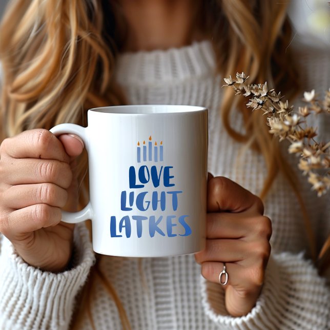 Mug Love Light Lakes | Hanoukka lunatique moderne (Créateur téléchargé)
