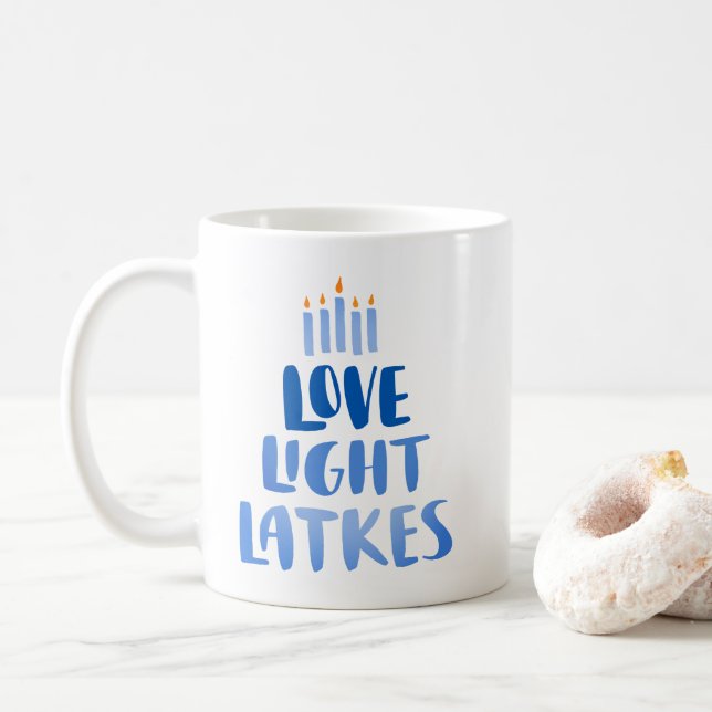 Mug Love Light Lakes | Hanoukka moderne (Avec donut)