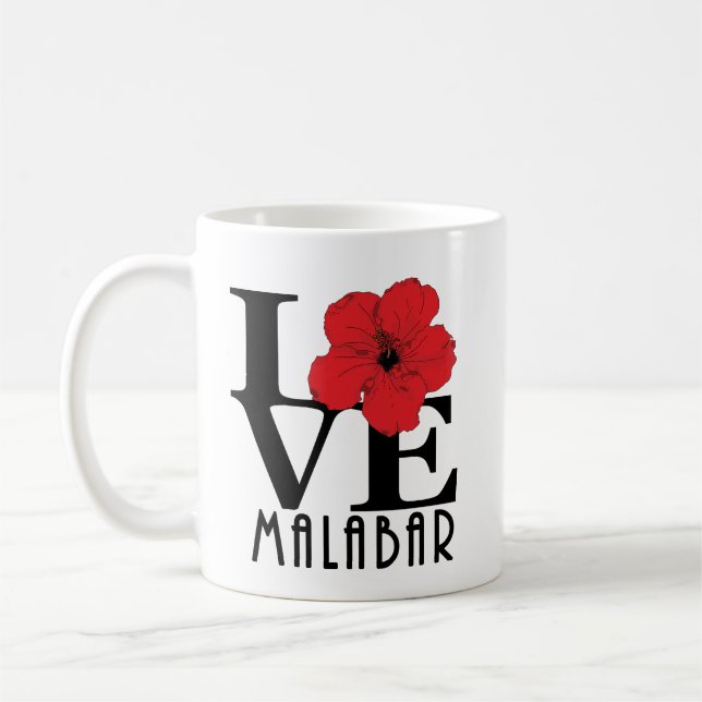 Mug LOVE Malabar 11oz Rouge Hibiscus (Gauche)