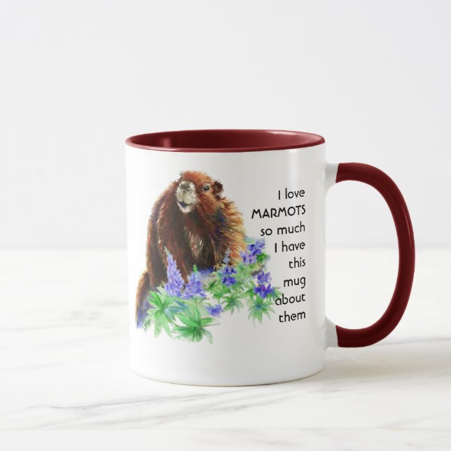 Mug Love MARMOT tellement je me moque Citation (Droite)