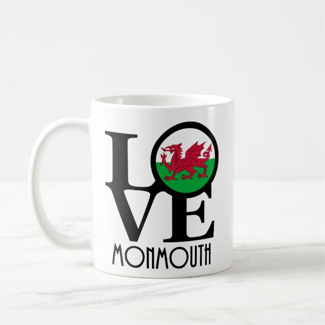 Mug LOVE Monmouth Wales 11oz (Gauche)
