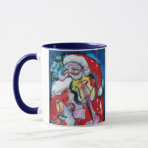 MUG LOVE MUSICAL XMAS PARTY SANTA CLAUS VIOLIN JOUEUR