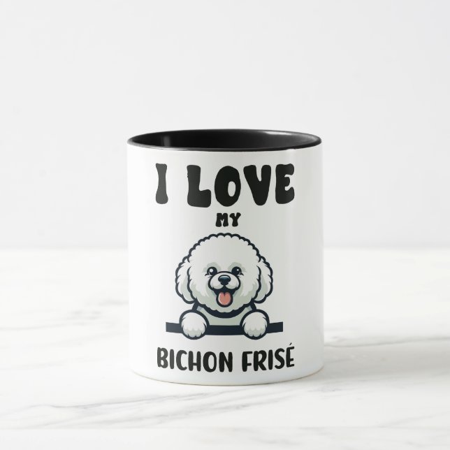 Mug Love My Bichon Frise Dog (Centre)