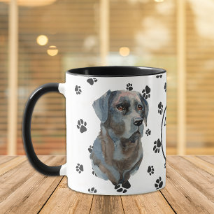 Mug Love My Black Labrador Retriever Dog Pawprint