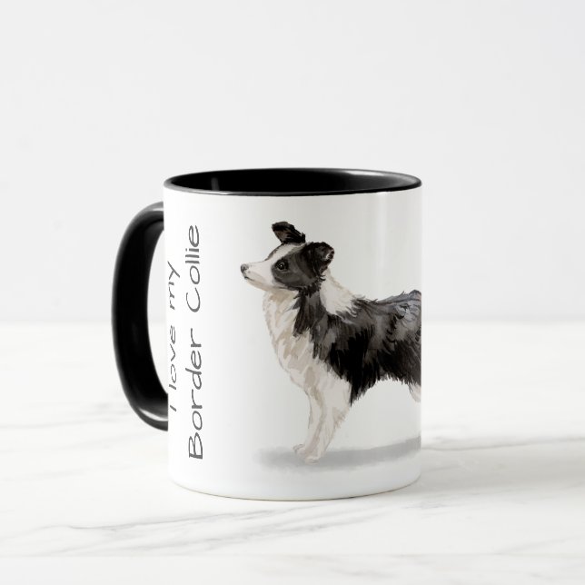 Mug Love My Border Collie (Devant gauche)