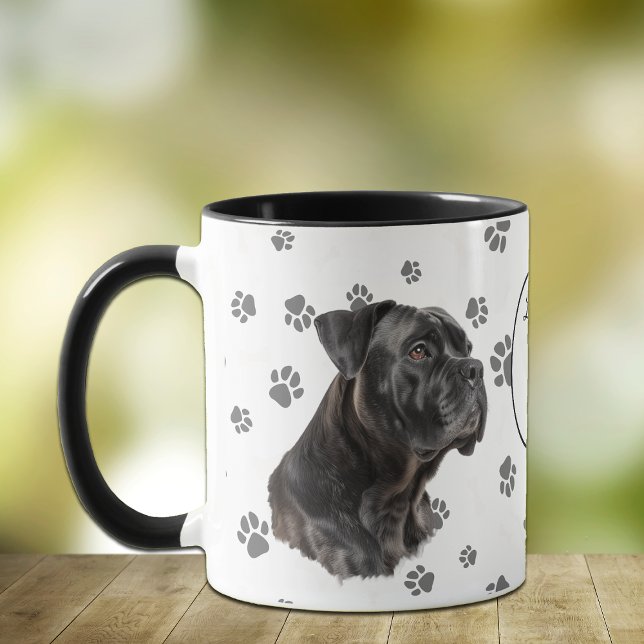 Mug Love My Cane Corso Dog Pawprint (Créateur téléchargé)