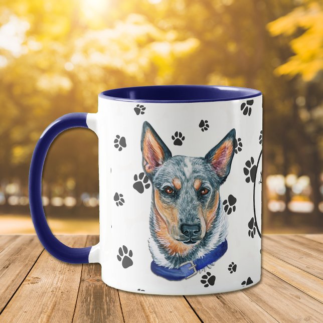 Mug Love My Cattle Chien Pawprint (Créateur téléchargé)