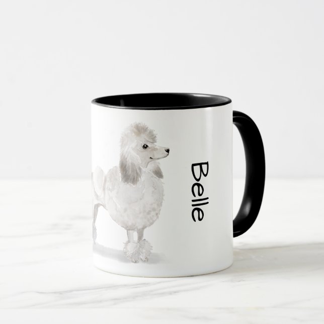 Mug Love My Poodle (white) (Devant droit)
