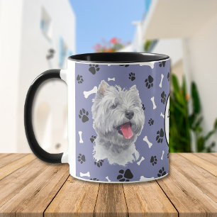 Mug Love My Westie Chien Pawprint