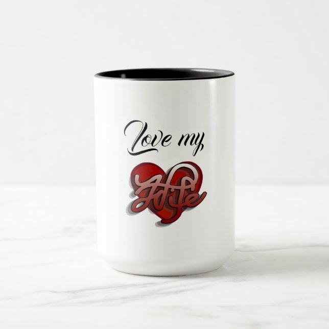 Mug Love my Wife Coeur design (Centre)