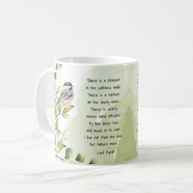 Mug Love Nature Citation Inspirationnelle Lord Byron (Devant gauche)