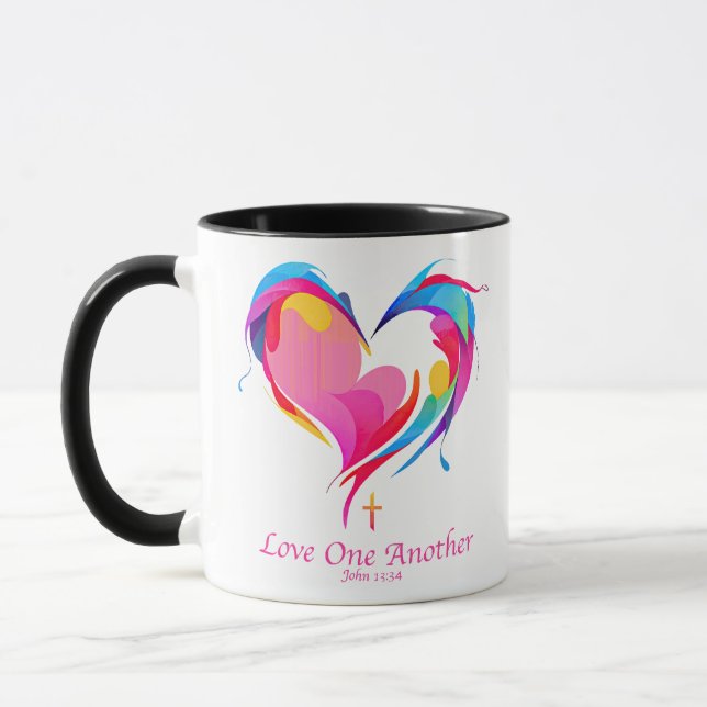 Mug Love One Another Bible Verse John 1334 (Gauche)