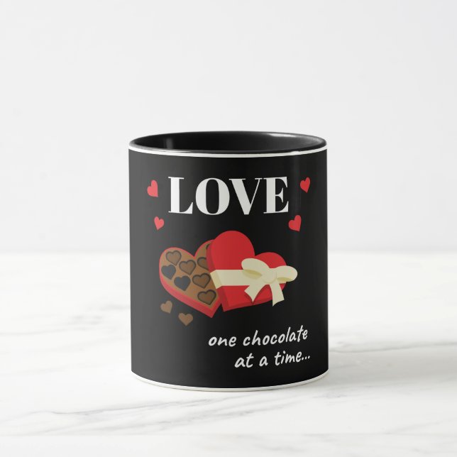 Mug Love One Chocolate at a Time Drôle Citation (Centre)
