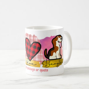 Mug Love Peace Beagle Animal de compagnie Amoureux des