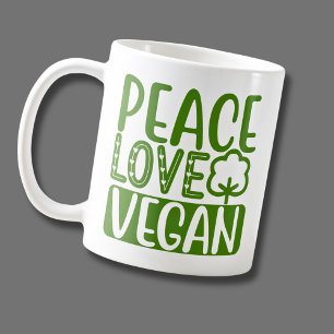 Mug Love Peace Vegan
