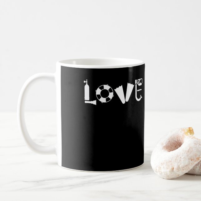 Mug Love Plongée Plongée (Avec donut)