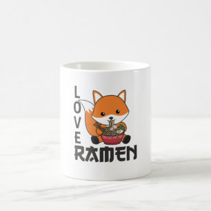 Mug Love Ramen Cute Fox Kawaii Foxes