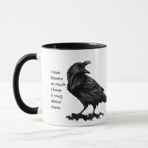 Mug Love Raven Bird