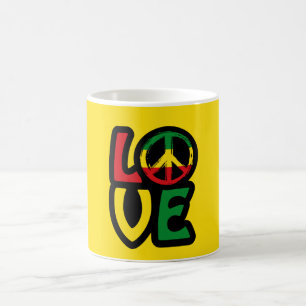 Mug Love reggae musique symbole de paix reggae