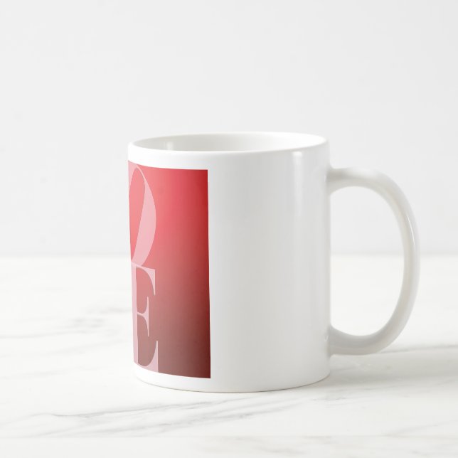 Mug Love Romance Rouge rose (Droite)