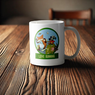 Mug Love Runny Funny Woodland Animal Race Cartoon