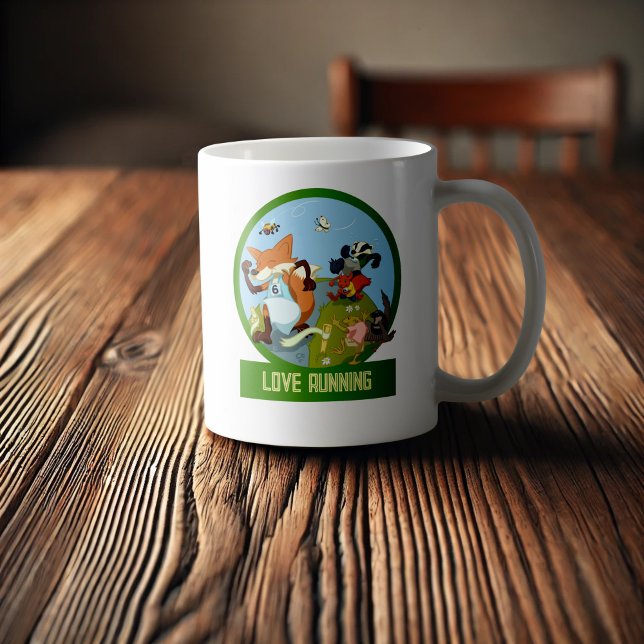 Mug Love Runny Funny Woodland Animal Race Cartoon (Créateur téléchargé)
