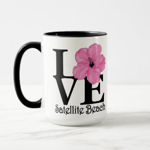 Mug LOVE Satellite Beach Hibiscus rose 450g