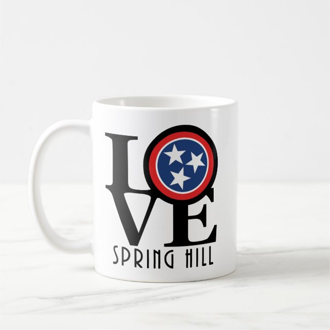 Mug LOVE Spring Hill Tennessee 11oz (Gauche)