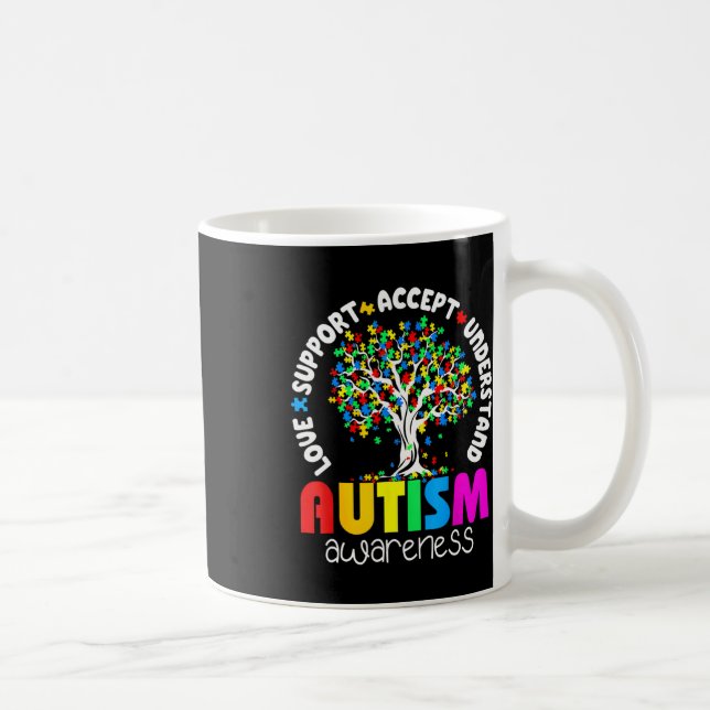 Mug Love Support Accepter Comprendre la Sensibilisatio (Droite)