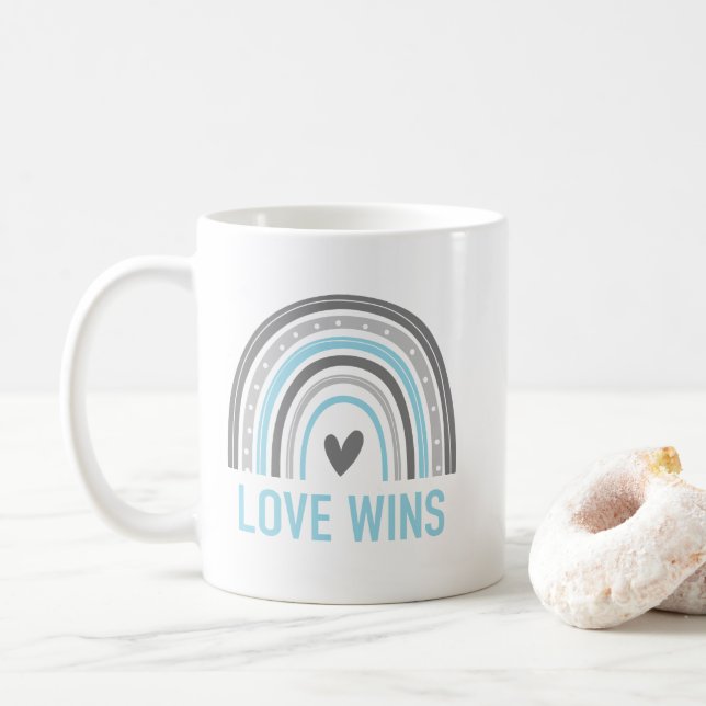 Mug Love Wins Demiguy Arc-en-ciel  (Avec donut)