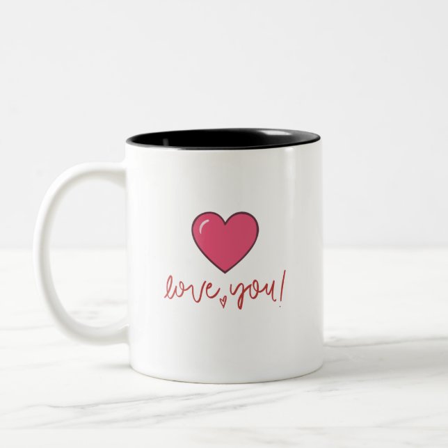 Mug Love You cœur (Gauche)