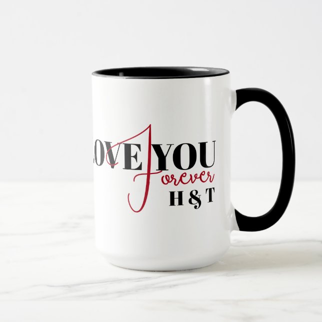 Mug Love You Forever Valentines Custom Arch Photo (Droite)