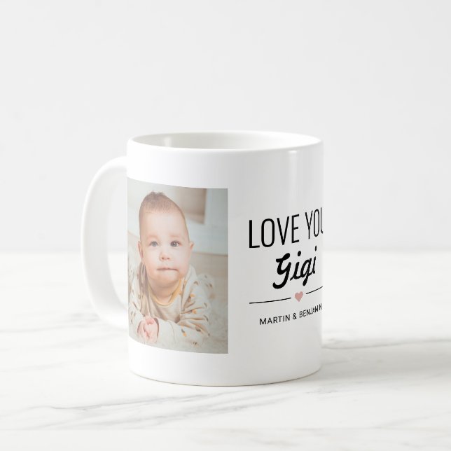 Mug Love You Gigi Birthday Photo personnalisée (Devant gauche)