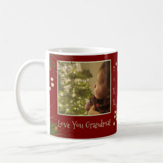 Mug Love You Grand-mère Red Festive Noël