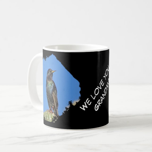 Mug Love You Grandma Black Starling Photo Southwest (Devant gauche)