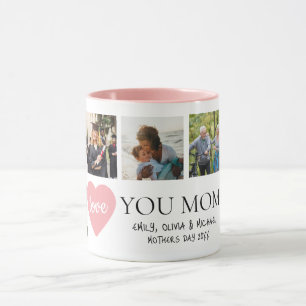Mug Love You Mom Photo Collage Fête des mères
