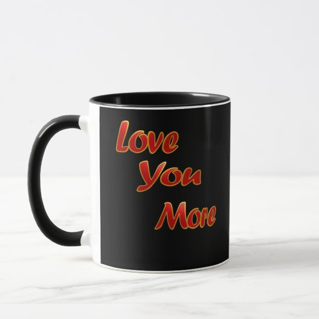 Mug Love You More Balanced Visual Design  (Gauche)