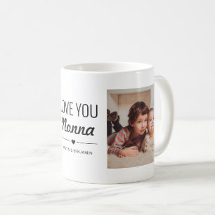 Mug Love You Nonna Anniversaire Photo personnalisée