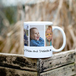 Mug Love You Pop Happy Fête des pères 2023 5 Photo<br><div class="desc">Cute fête des pères tasse personnalisée avec 5 photos,  vous aimez la typographie pop et les noms des petits-enfants.</div>