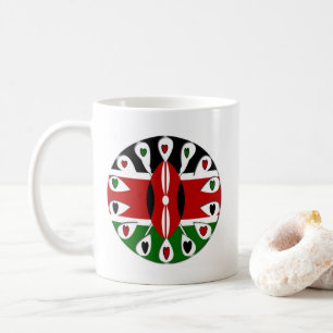 Mug Lovely Hearts Kenya : Drapeau Art Motif