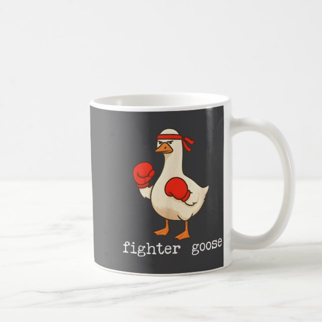 Mug Lover Goose And Fighter Goose, Funny Couple Goose  (Droite)