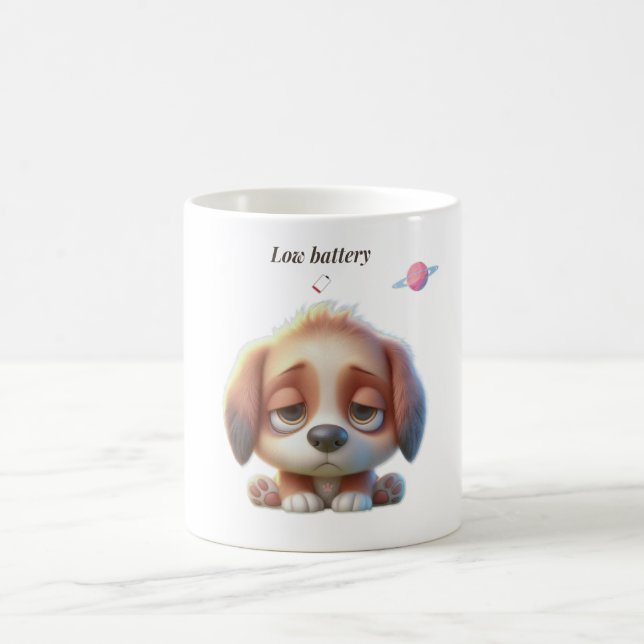 Mug Low Battery Dog Meme (Centre)
