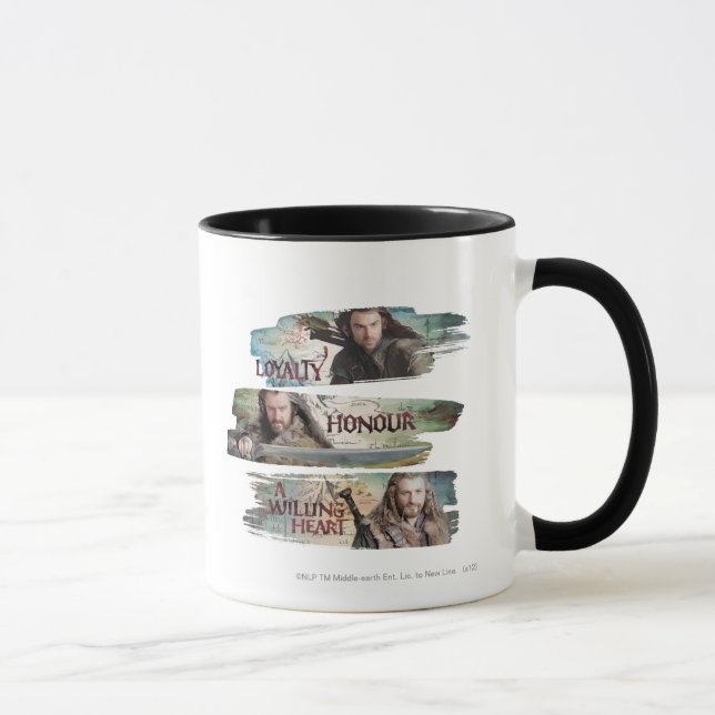 Mug Loyauté, Honneur, Un Coeur Volant (Droite)