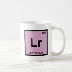 Mug Lr - Symbole de tableau périodique de la chimie de