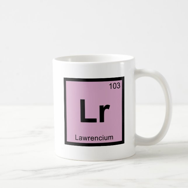 Mug Lr - Symbole de tableau périodique de la chimie de (Droite)