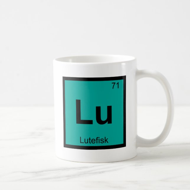 Mug Lu - Poissons de symbole de Tableau périodique de (Droite)