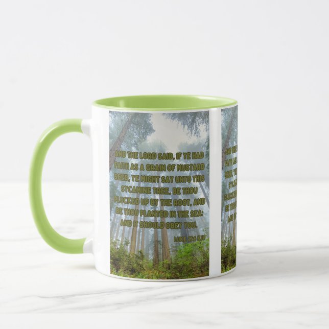 Mug Luc 17:6 KJV Bible Écriture Pic Deux Tons (Gauche)